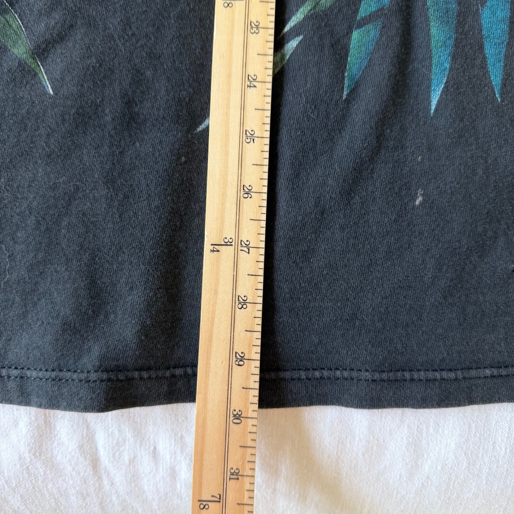 Vintage 1997 Habitat Tiger Jungle T-Shirt XL H.L. Miller Black Made in USA 90s - Picture 6 of 8